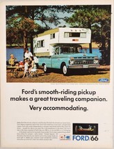 1966 Print Ad Ford Camper Special Pickup Trucks Twin I-Beam Suspension - $19.78