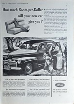 1941 FORD 6 OR 8 CYLINDERS-Family Room per Dollar-Dog - Vintage Print Ad... - £10.45 GBP