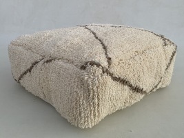 Moroccan Beni Ourain Kilim Wool Handmade Pouf Cover,beber pouf,vintage pouf - £122.58 GBP+