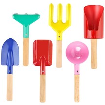 6 Piece 8&#39;&#39; Beach Toys For Kids, Kids Gardening Tools Sand Toys Set Metal Garden - £14.20 GBP