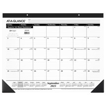 2023-2024 AT-A-GLANCE 21.75&quot; x 17&quot; Academic Monthly Desk Pad Calendar - £29.05 GBP