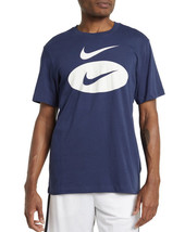 Nike Sportswear Swoosh Men&#39;s T-Shirt Midnight Navy Size Medium - £14.61 GBP