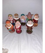 Vintage Disney Seven Dwarfs 5-6&quot; Vinyl Plastic Figures Toys lot - £13.17 GBP
