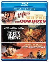 John Wayne The Cowboys /Green Berets / Searchers (Blu-ray) NEW Damaged Case - £12.25 GBP