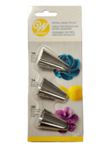 Wilton 3 Piece Stainless Steel Extra Large Tip Set for Cake Decorating - £6.04 GBP
