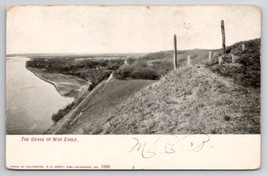 Sioux City Iowa The Grave Of War Eagle Early View Udb Postcard O24 - $19.95