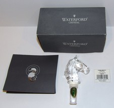 Exquisite Waterford Crystal Horse Head Wine Bottle Stopper In Box ~Never Used~ - £43.08 GBP