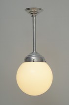 Original Art Deco Ceiling Light round Light Aluminium 1930 Pendant Light - $6,770.14 MXN