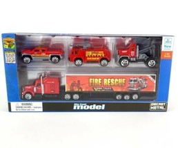 1:64 Diecast Fire Rescue Vehicles Playset Realist Designs  Semi Tanker  - £12.36 GBP