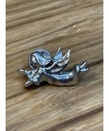 Vintage Unbranded Silver Tone Angel Lapel Hat Pin Christmas Holiday Xmas... - $14.85