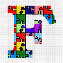 Pepita Needlepoint kit: Letter F Puzzle Pieces, 7&quot; x 7&quot; - £39.34 GBP+