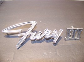 1965 Plymouth Fury III Fender Emblems OEM Pair 2524233 2524226 - £53.32 GBP