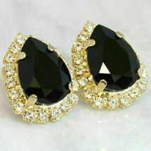 2.00 Ct Pear Cut Diamond Women&#39;s Stud Earrings 14k Yellow Gold Finish 925 - $94.99