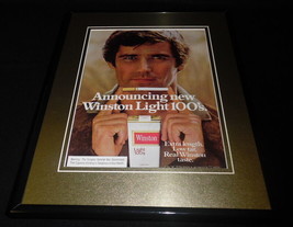1977 Winston Lights 100s Cigarettes Framed 11x14 ORIGINAL Advertisement - $39.59