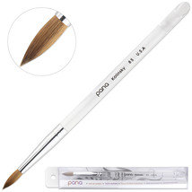 Finest 100% Pure Kolinsky Nail Art Brush With Round Acrylic Handle Size 8 - $45.59