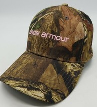 Under Armour Camouflage Spell Out Sewn Baseball Cap Hat Womens Adjustabl... - $17.52