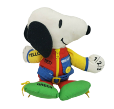 Vintage Snoopy Teach Me Numbers Colors Learning Zipper Stuffed Animal Plush Toy - £44.80 GBP