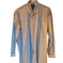 Dockers Men&#39;s Button Front Shirt Pastel Striped Long Sleeve M - $9.89