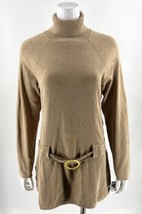 INC International Concepts Tunic Sweater XL Tan Brown Turtleneck Belt Waist NEW - £35.72 GBP
