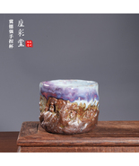 Yuzhou Jun Porcelain Hand-Pinched Cup - Ji Deqiang Kiln Change Glaze Art... - $900.00