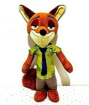 Zootopia Nick Wilde Fox Plush Stuffed Animal Toy Disney Tomy Blue Tie 10 Inch - £5.34 GBP