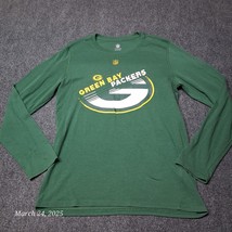 Green Bay Packers T Shirt Youth Size Large 14 /16 Green Long Sleeve - $12.83