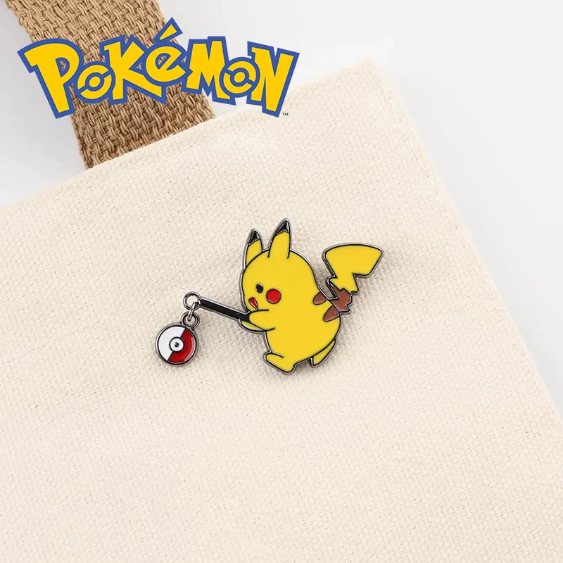 Pokemon Pikachu Cute Brooches Cartoon Anime Figures Lapel Pins Enamel Badges - £10.04 GBP