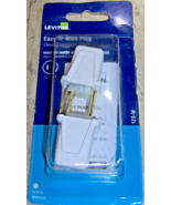 2 pack Easy to Wire White Electric PLUG Lamp Appliance Cord Plugs LEVITO... - $23.21