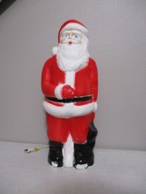 Vintage Christmas Lighted Santa Claus Blow Mold 23&quot; Union working - $44.54