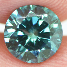 Green Diamond Round Shaped Fancy Color Enhanced Loose SI1 Certified 1.01 Carat - £979.02 GBP
