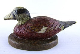 5&quot; Widgeon Duck on Base, Hand Carved by Artist D.P. (Dave Peterson) Marc... - $17.12
