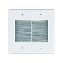 Monster Just Hook It Up White 2 gang Plastic Home Theater Brush Wall Plate - $12.95