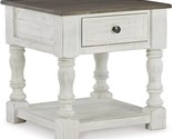 Signature Design by Ashley Havalance French Country Square End Table, Wh... - $370.99