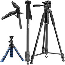 Ultimaxx’S Tripod Bundle Includes: 75” Tripod, 72” Monopod,, 1500D Dslr Cameras - £43.31 GBP