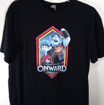 Disney Onward T-shirt Size Large Black Pixar Studios Theater Premier - £14.70 GBP