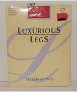 Loehmann&#39;s Ultra Sheer Pantyhose Control Sandalfoot Size C Red Ruby F19200 - $9.85