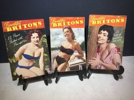 3 X Original &quot;Beautiful Britons&quot; Magazines 1957 Vol. 2 No. 16, 17 and 18 - $17.45