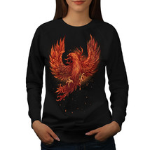 Wellcoda Mythical Fire Bird Crazy Womens Sweatshirt - £28.28 GBP+