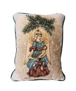 Riverdale Giordano Angel Tapestry Throw Pillow 16 x 12 Metallic Thread C... - £13.50 GBP