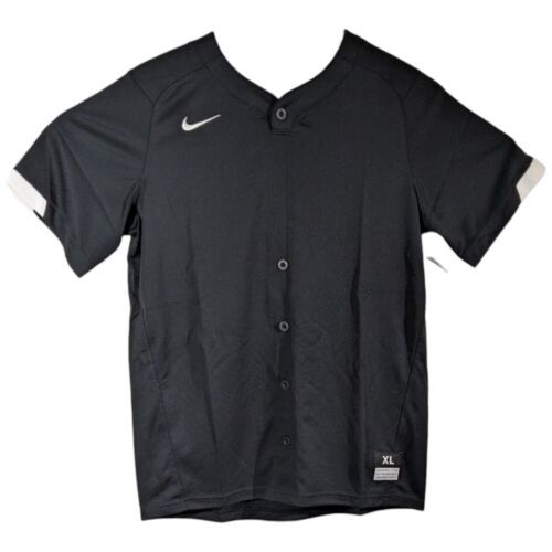 Primary image for 2 Black Baseball Shirts Boys Size M Medium Nike Jersey Dri Fit Youth Kids (2)