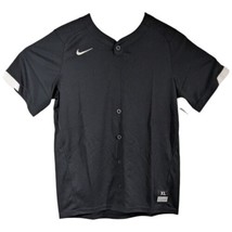 2 Black Baseball Shirts Boys Size M Medium Nike Jersey Dri Fit Youth Kids (2) - $40.06