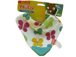 Nuby  Reversible Butterfly Teething Bib - Dribble Catcher with Teething ... - $27.85