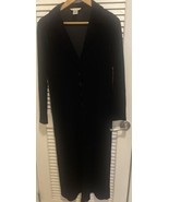 Cabi Black Velvet Velour Fitted Long Line Duster Opera Coat M #430 - $81.22 CAD