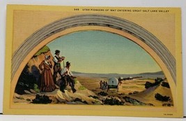 Utah Pioneers of 1847 Entering Great Salt Lake Valley Postcard H6 - £3.17 GBP