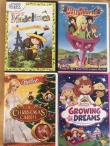 Lot Of 4 DVD&#39;s Madeline Polyworld Barbie Christmas Carol Strawberry Shortcake - £4.47 GBP