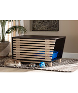 Reagan Two-Tone Dark Brown and Oak Cat Litter Box Cover House - €84,62 EUR