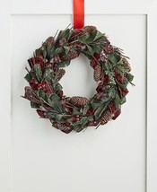 Holiday Lane Christmas Cheer Ribbon Pine Cone and Berry Wreath C210308 - £27.65 GBP