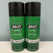 2 Pack- BRUT Classic 24 Hour Protection Deodorant for Unisex 10oz Spray Can - £23.36 GBP
