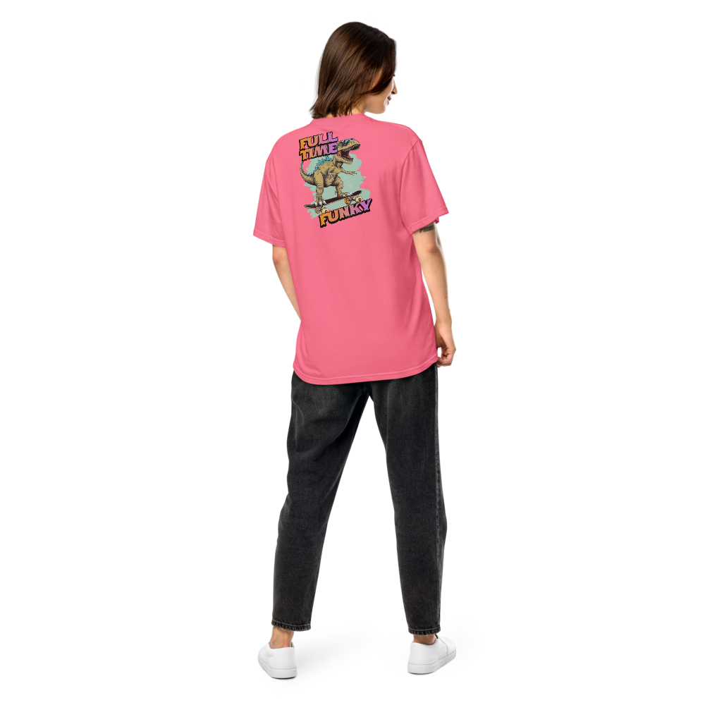 Unisex Garment-Dyed Heavyweight T-Shirt – Full Time Back Print (Crunchbe... - $59.99