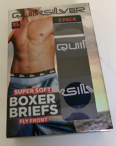 Three QuickSilver boxer briefs Size X-Large Fly Front Blue and Brown - $370.72 MXN